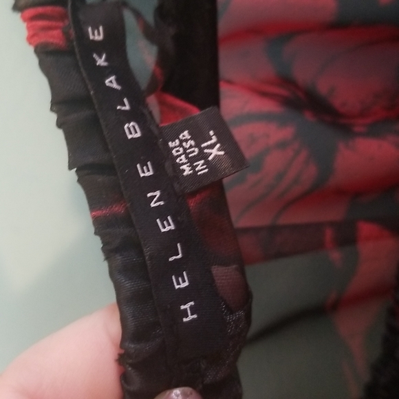 NWOT Helene Blake Floral blouse SZ XL - Picture 2 of 8